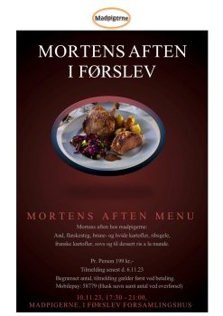Menu Mortens Aften 2023 Madpigerne